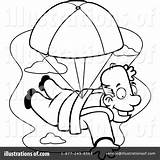 Skydiving Clipart Coloring Pages Illustration Thoman Cory Royalty Rf Getcolorings sketch template