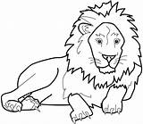 Coloring Animal Pages Lion Printable Kids Online sketch template