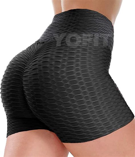 yofit women s high waist workout gym shorts ruched butt lifting shorts