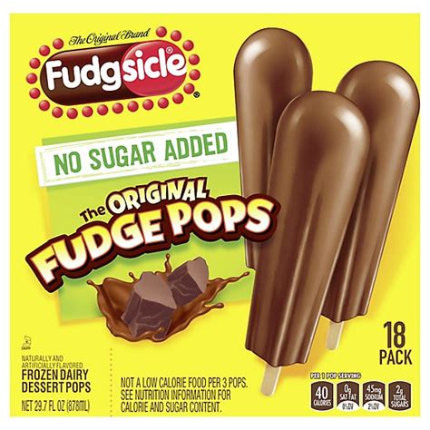 popsicle fudgsicle frozen dessert no sugar added the original fudge