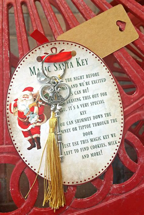 magic santa key     printable poem christmas fair ideas