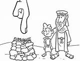 Abraham Isaac Coloring Pages Getcolorings Sacrifice Pointed God Place sketch template