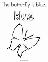 Coloring Blue Butterfly Twistynoodle Noodle Print Ll Twisty Cursive sketch template
