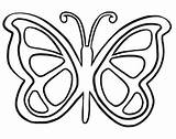 Coloring Butterfly Pages Preschoolers Print sketch template