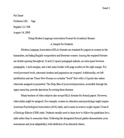 research paper examples mla format