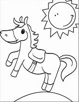 Cartoon Coloring Horse Border Pages Printable Horses Getcolorings Click sketch template