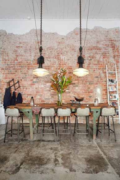 ideas give  home  rustic  industrial touch  brick wall amazing diy interior