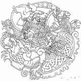 Norse Odin Viking Mythology Pages Tattoo Celtic Coloring Gods Designs Adult Nordic Armor Colouring Drawing Vikings Tattoos Goddesses Mehr Printable sketch template
