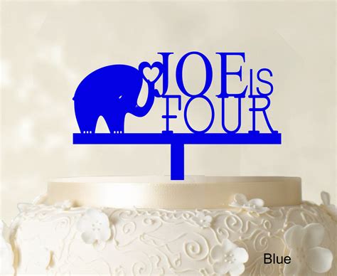 kids birthday cake topper personalized blue cake topper color option