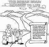 Road Roman Romans Kids Roads Coloring Salvation Sunday Bible School Tract Life Niv Plan Children God Vbs Crafts Pathway Craft sketch template