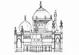 Masjid Mosque sketch template