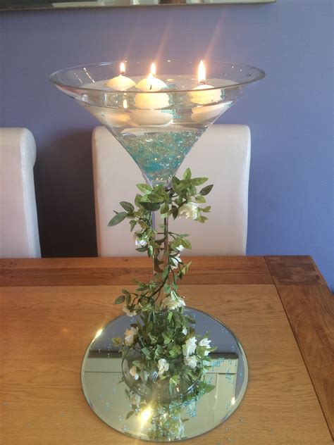 Tall Wedding Centrepiece Martini Glass Hire From