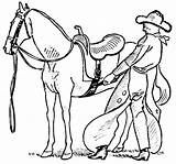 Clipart Saddle Horse Tack Drawing Coloring Clip Cliparts Library Pages Bridle sketch template