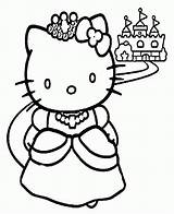 Kitty Hello Coloring Princess Pages Christmas Clipart Colouring Guide Printable Kids Girls Comments Printables Coloringhome Library Popular sketch template