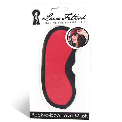 Lux Fetish Peek Boo Love Mask Red