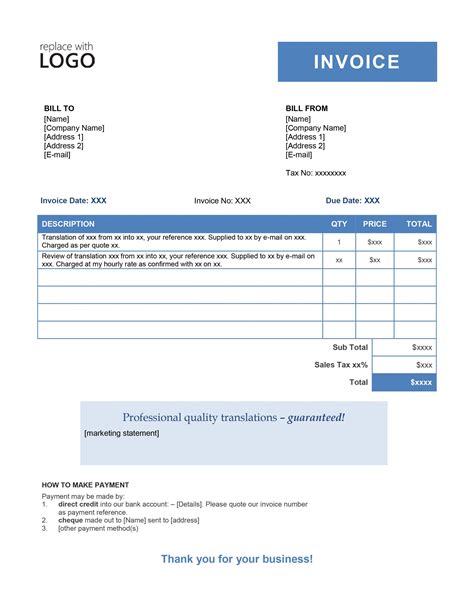 pin  business invoice templates
