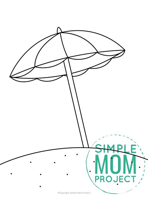 printable beach umbrella template simple mom project
