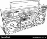 Boombox Oldschool sketch template