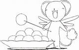 Sakura Coloring Pages Cardcaptor Kero sketch template