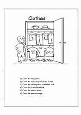 Worksheet Clothes Coloring sketch template