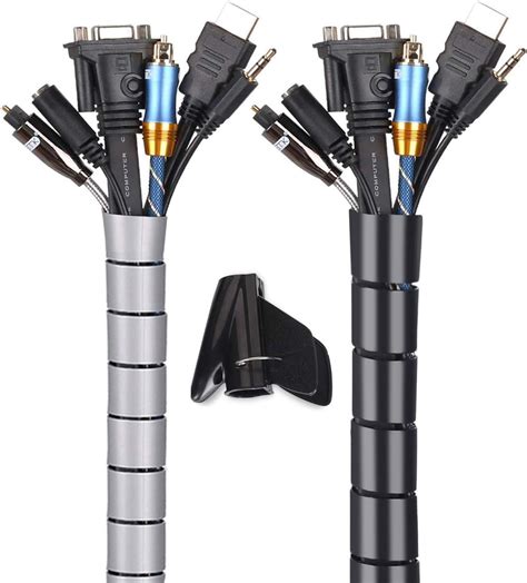 mosotech organizador cables cubre cables de    flexible funda