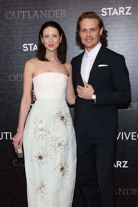 new interview with sam heughan and caitriona balfe from the examiner