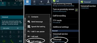 set  voicemail  samsung galaxy bestv phones