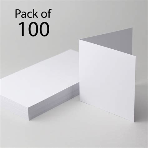 classic white single fold cards xmm  pack   craft