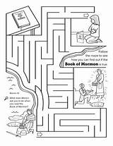 Lds Mormon Maze Praying sketch template