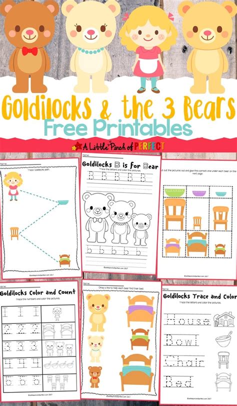 goldilocks    bears activities kindergarten