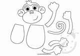 Scimmia Giungla Sagoma Sagome Lavoretti Lavoretto Lavoretticreativi Creativi sketch template