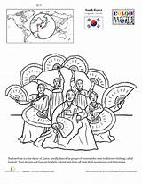 Korea Coloring South Korean Color Pages Worksheet Worksheets Education Designlooter Geography Crafts Places Arts Year First 04kb 453px Colouring Choose sketch template