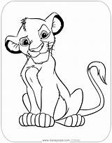 Simba Lion King Coloring Pages Young Disney Drawing Baby Disneyclips Drawings Cartoon Printable Draw Choose Board Mischievous sketch template