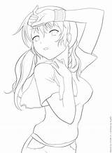 Coloring Lineart Anime Girl Pages Color Kids Sport Manga Drawing Deviantart Colouring Outlines Draw Cute Cool Choose Board Sureya Coloriages sketch template