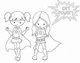 Superhero Coloring Pages Little Girl Power Kapow Projects sketch template