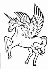 Licorne Einhorn Unicornios Yksisarvinen Unicorni Varityskuvia Unicorno Iluminar Ailes Malvorlagen Vole sketch template