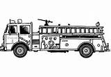 Pompieri Camion Stampare Fuoco Vigili sketch template