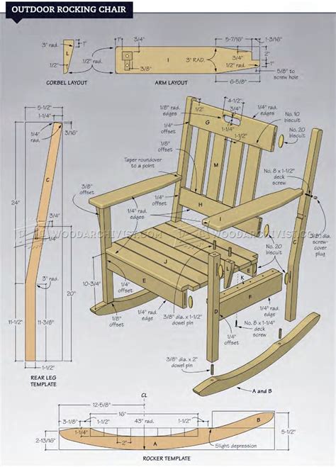 outdoor rocking chair plans woodarchivist