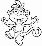 Monkey Dora Singe Explorer Coloriages sketch template