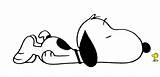 Snoopy Sleeping Template Coloring Transparent Deviantart Background sketch template