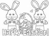 Easter Coloring Pages Bunny Happy Printable Kids Color Colouring Egg Templates Cute Worksheets Printables Print Book Religious Sheets Adults Colorare sketch template