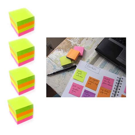 mini post sticky notes cube    adhesive memo pad pk  alltopbargains