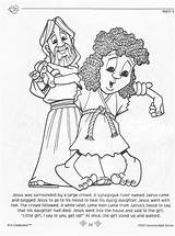 Daughter Coloring Jairus Jesus Coloriages Enfants Bible Section Stories Album Favorite sketch template