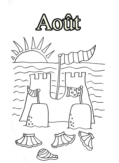 august month kids coloring pages