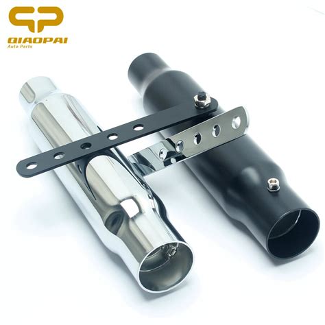 refit chrome escape exhaust systems muffler vintage motorcycle exhaust pipe silver black