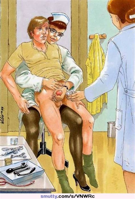 femdom nurse handjob reacharound cartoon