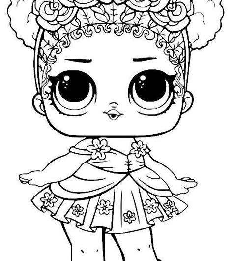 flower child series  lol surprise doll coloring page digital coloring