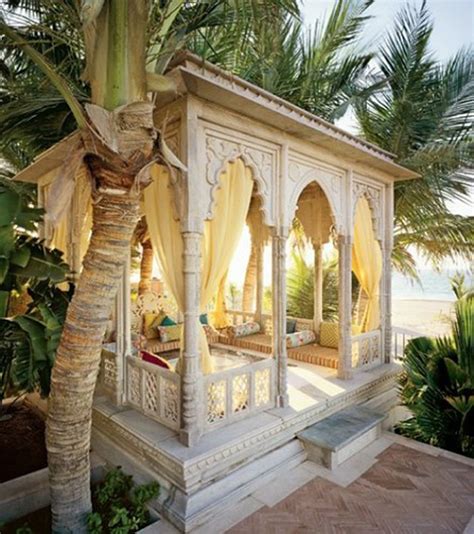 moroccan style house  outdoor spaces home design  interior