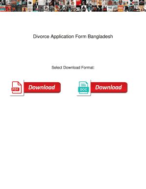 fillable  divorce application form bangladesh divorce