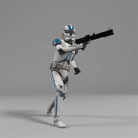 clone trooper star wars rigged  model cgtrader